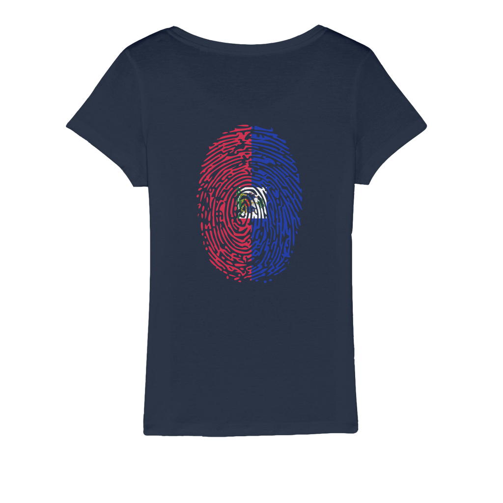 Haiti-Fingerprint Organic Jersey Womens T-Shirt