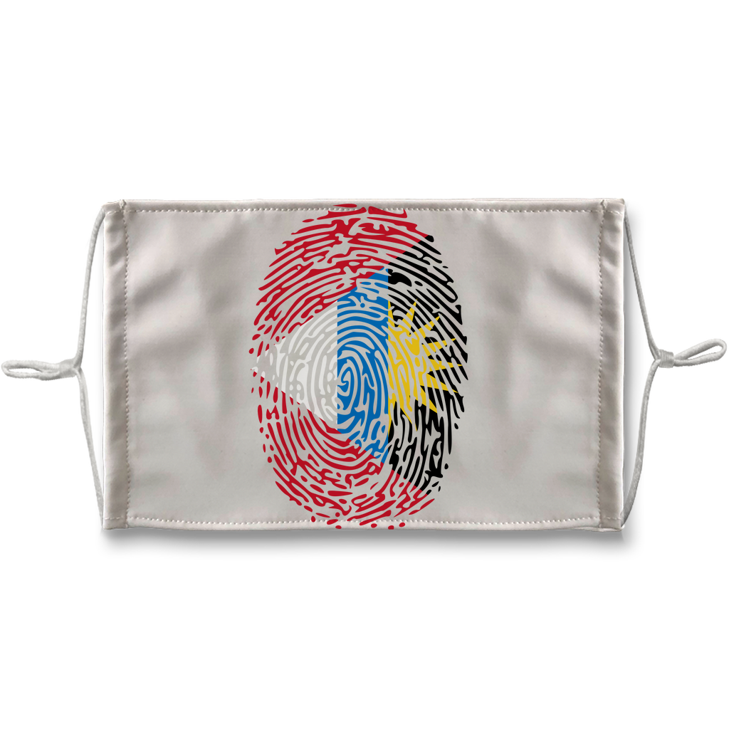 Antigua and Barbuda-Fingerprint Sublimation Face Mask