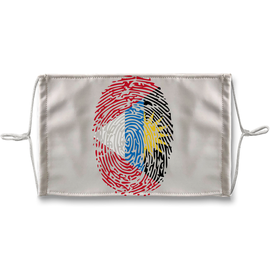 Antigua and Barbuda-Fingerprint Sublimation Face Mask