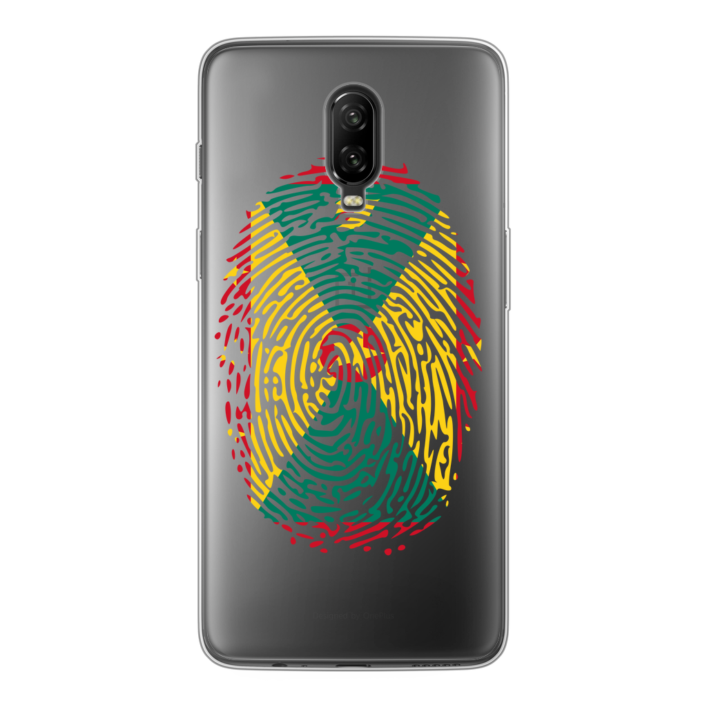 Grenada Fingerprint Back Printed Transparent Soft Phone Case