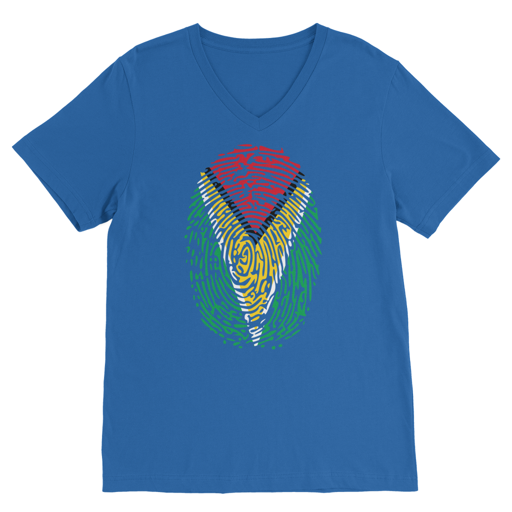 Guyana-Fingerprint Premium V-Neck T-Shirt