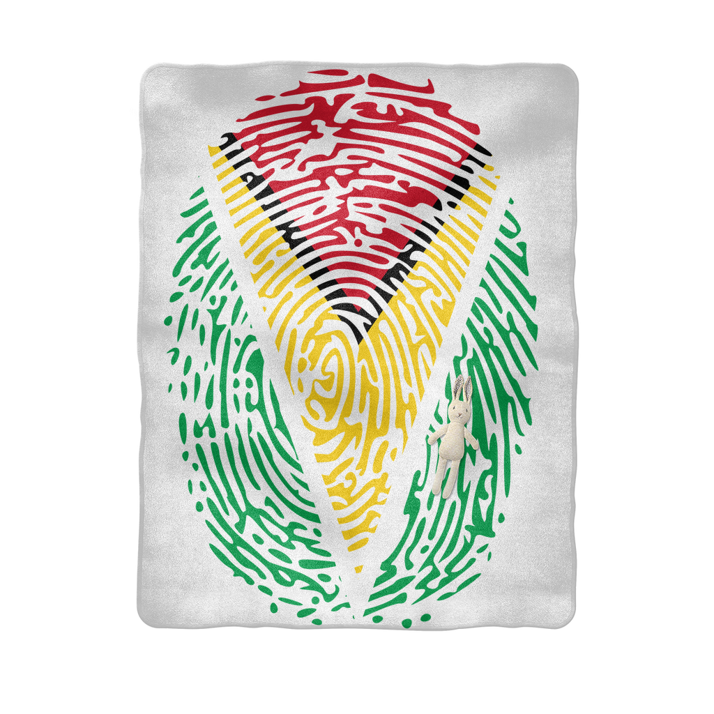 Guyana-Fingerprint Sublimation Baby Blanket