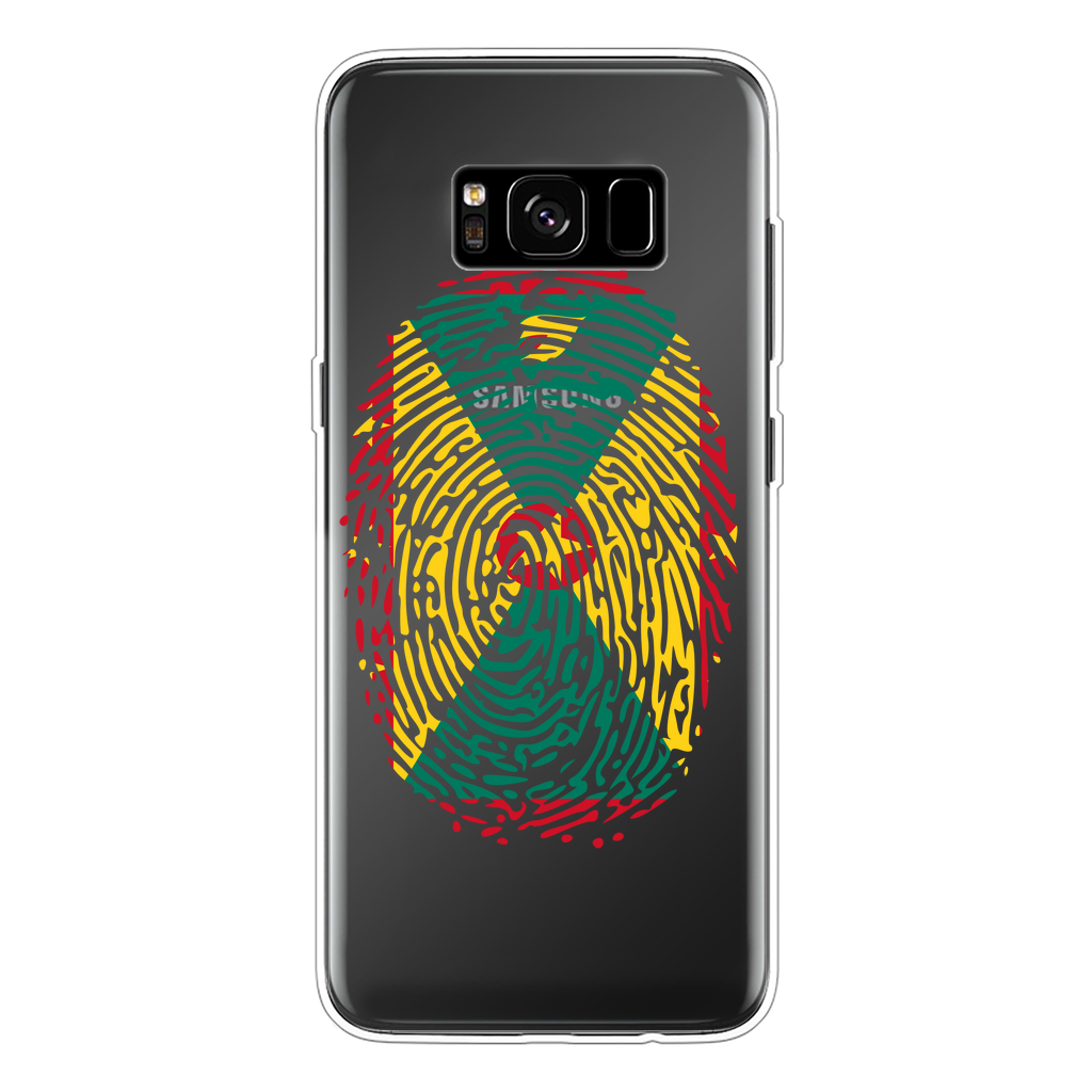 Grenada Fingerprint Back Printed Transparent Soft Phone Case