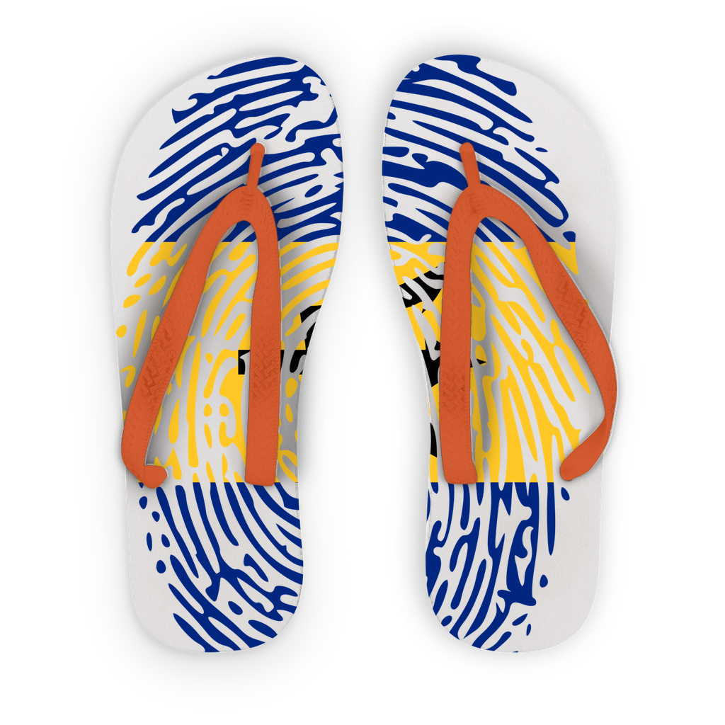 Barbados-Fingerprint Kids Flip Flops