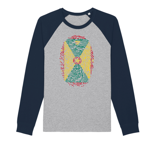 Grenada Fingerprint Premium Raglan Long Sleeve Shirt