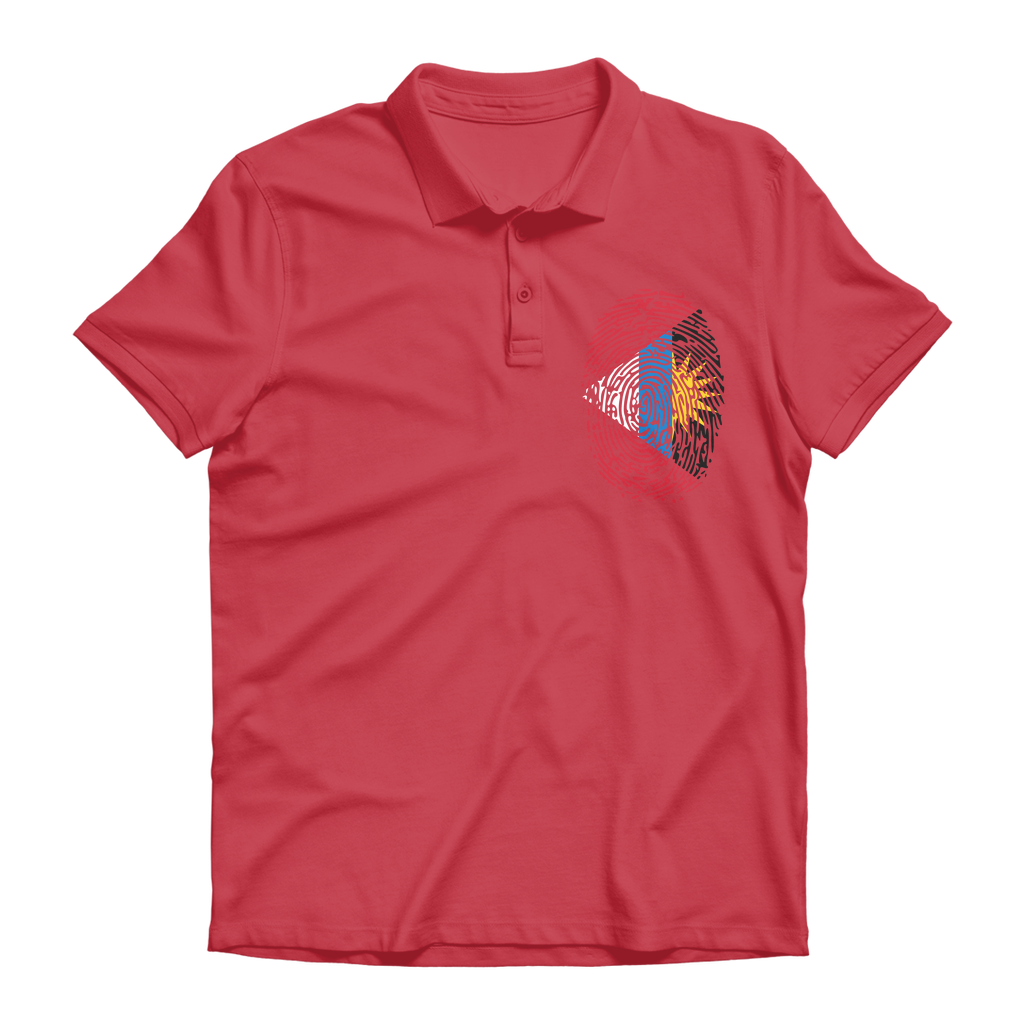 Antigua and Barbuda-Fingerprint Premium Adult Polo Shirt