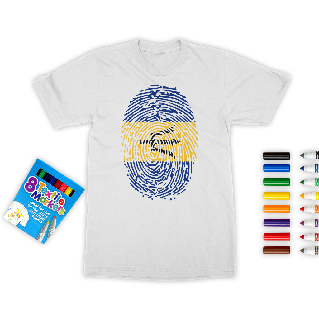 Barbados-Fingerprint Colouring T-Shirt