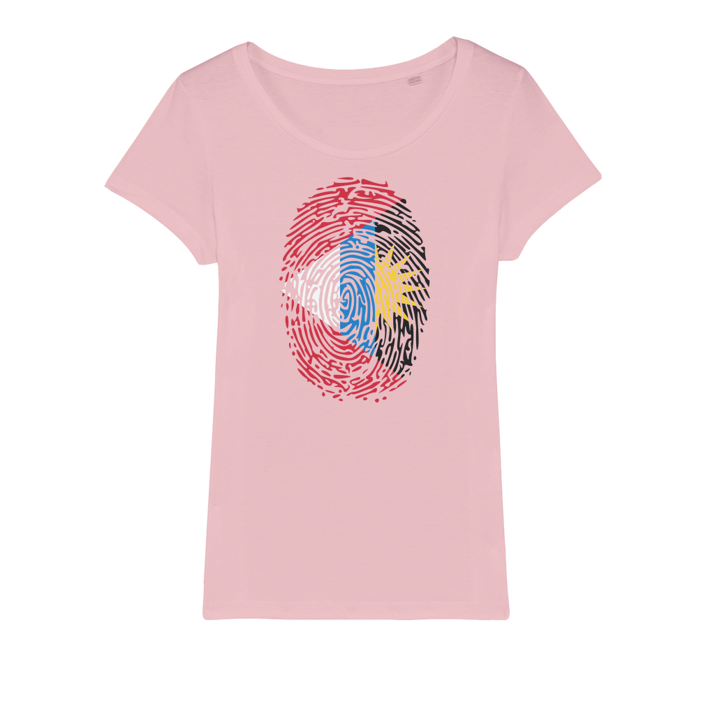 Antigua and Barbuda-Fingerprint Organic Jersey Womens T-Shirt