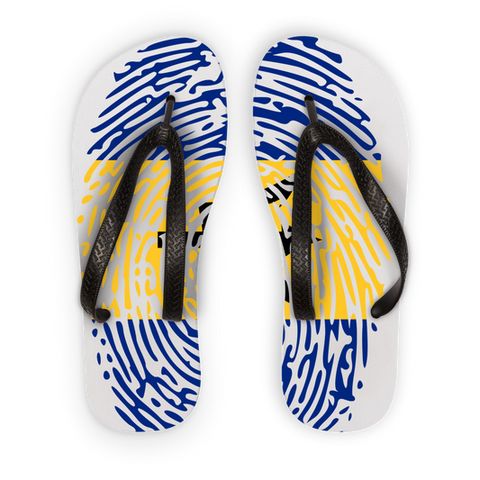 Barbados-Fingerprint Adult Flip Flops