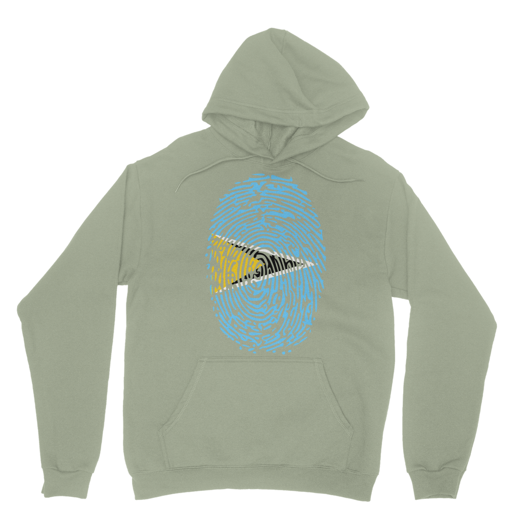 Saint Lucia Fingerprint Classic Adult Hoodie