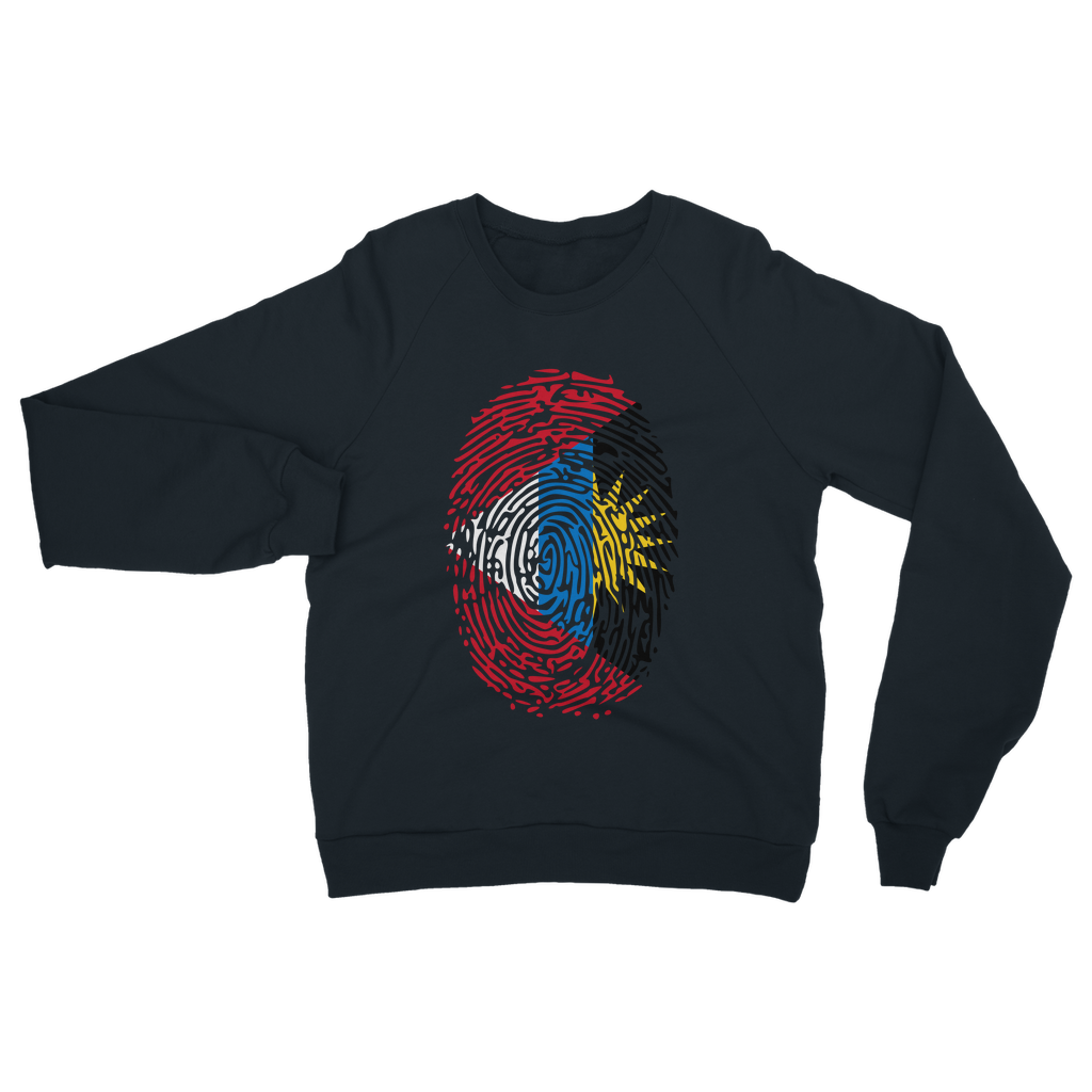 Antigua and Barbuda-Fingerprint Classic Adult Sweatshirt