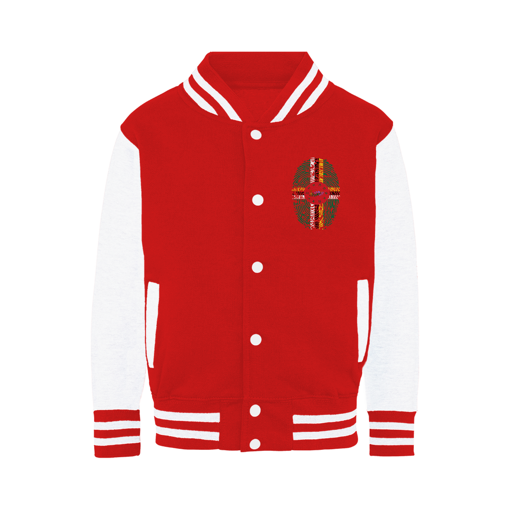 Dominica Fingerprint Varsity Jacket