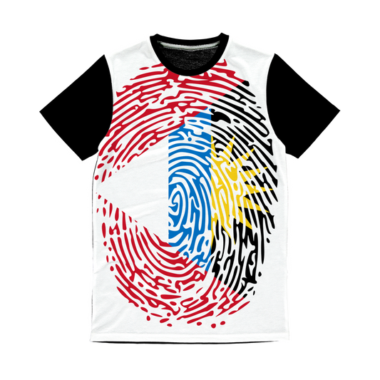 Antigua and Barbuda-Fingerprint Classic Sublimation Panel T-Shirt