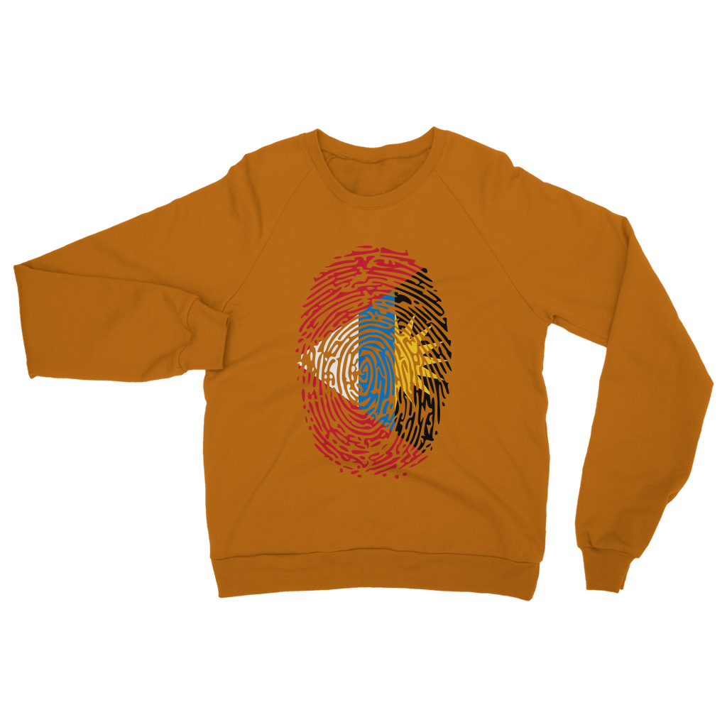 Antigua and Barbuda-Fingerprint Classic Adult Sweatshirt