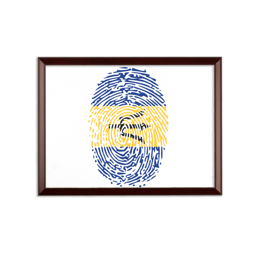 Barbados-Fingerprint Sublimation Wall Plaque