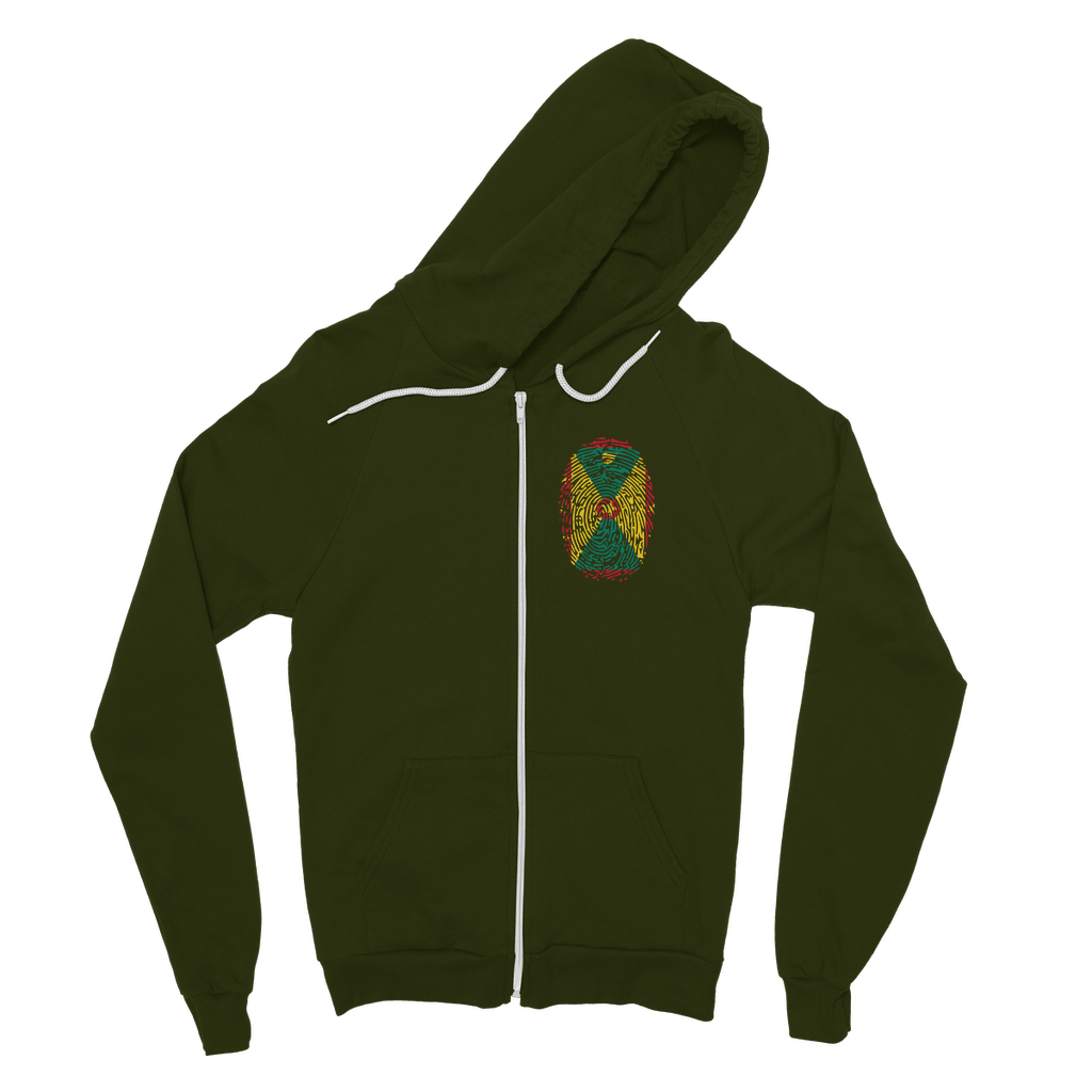 Grenada Fingerprint Classic Adult Zip Hoodie