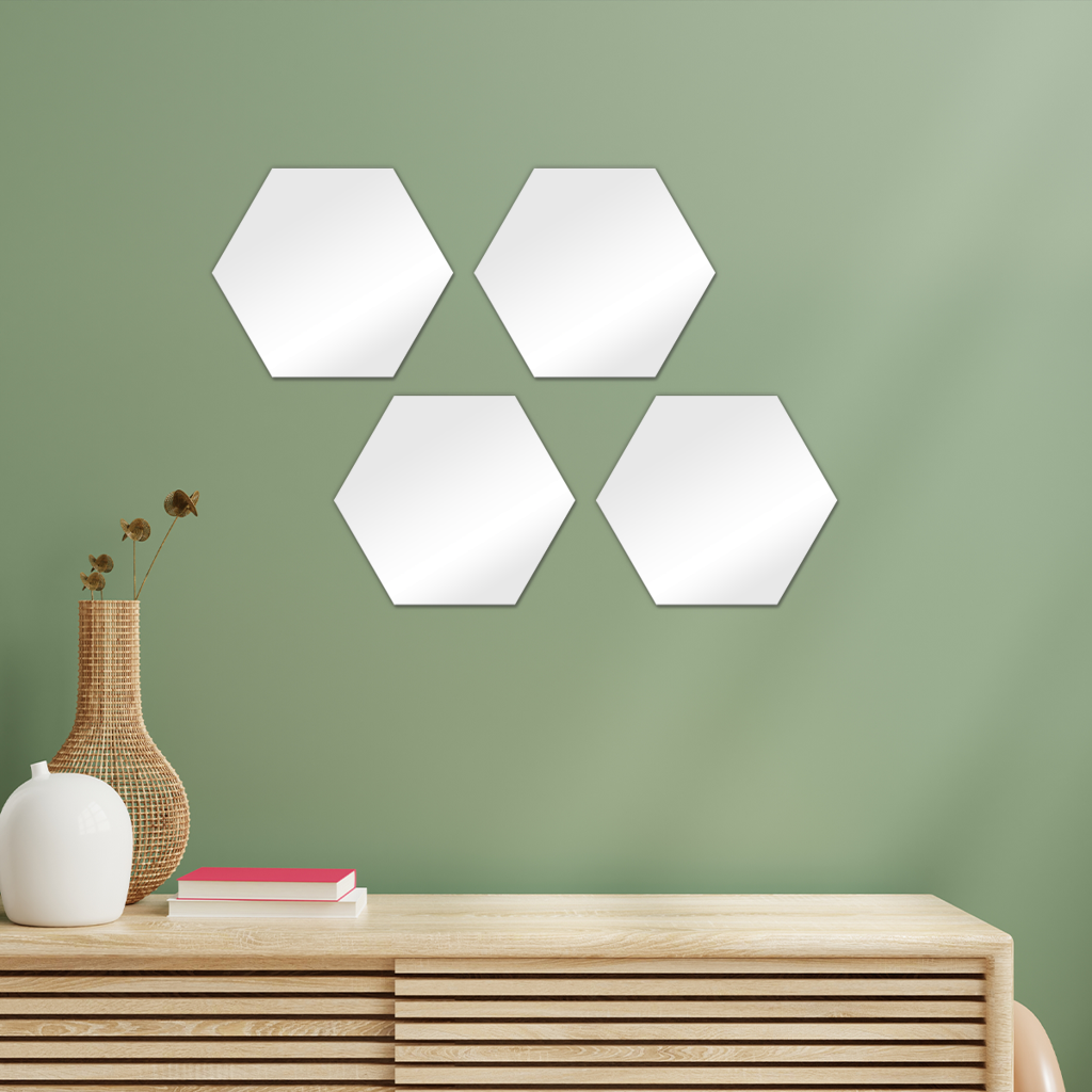 Guyana-Fingerprint Hexagon Wall Tiles Set of 4