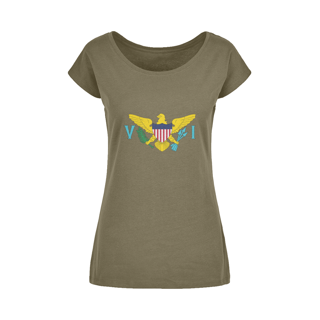 USVI Wide Neck Womens T-Shirt XS-5XL