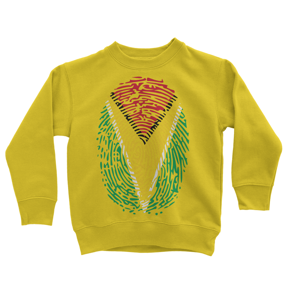 Guyana-Fingerprint Classic Kids Sweatshirt