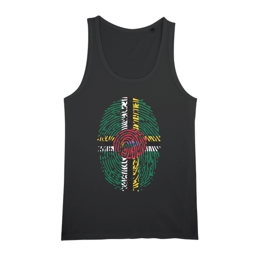 Dominica Fingerprint Organic Jersey Unisex Tank Top