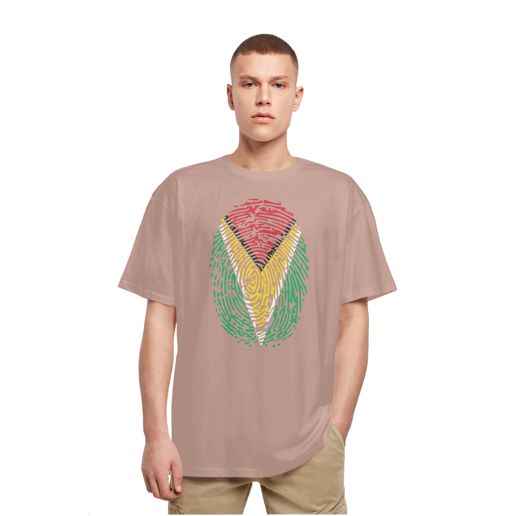 Guyana-Fingerprint Heavy Oversized T-Shirt