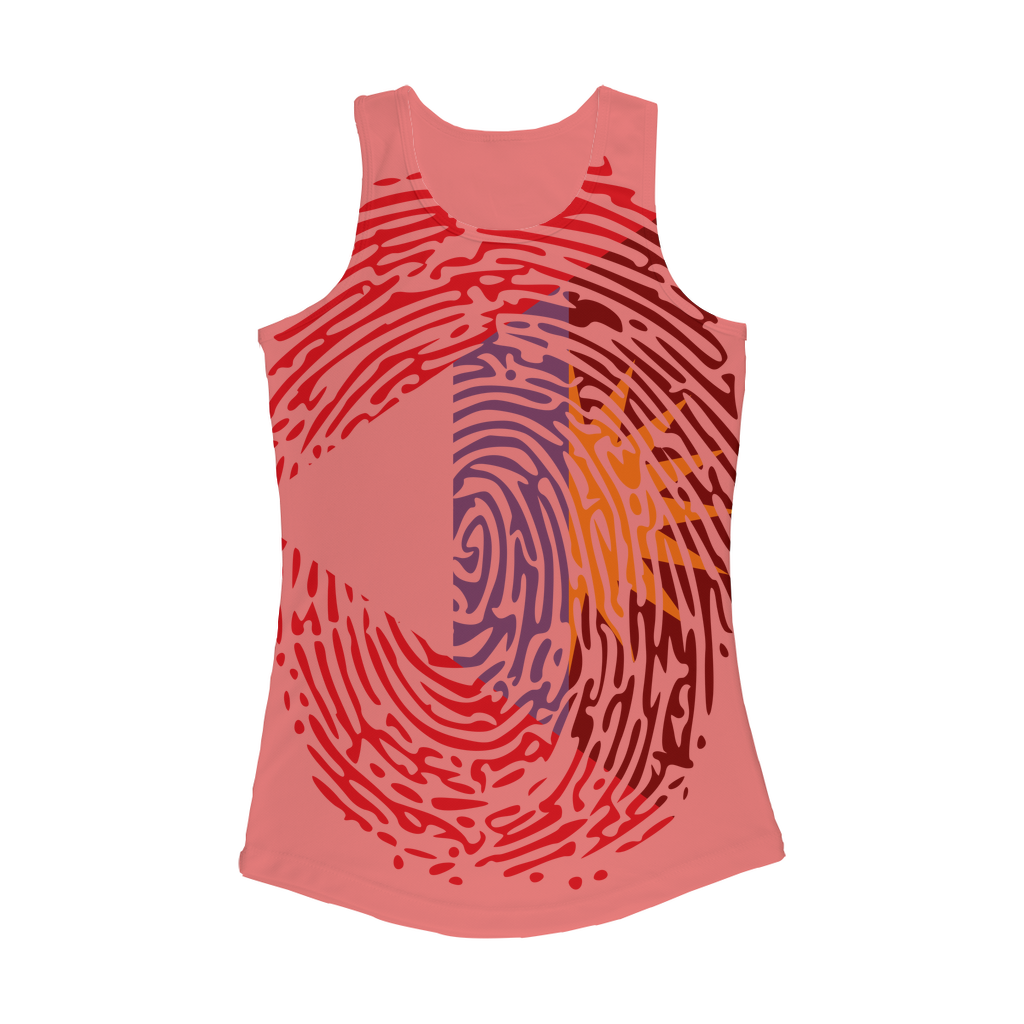 Antigua and Barbuda-Fingerprint Women Performance Tank Top