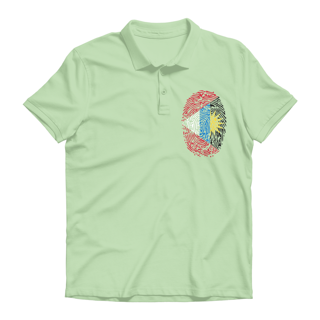 Antigua and Barbuda-Fingerprint Premium Adult Polo Shirt