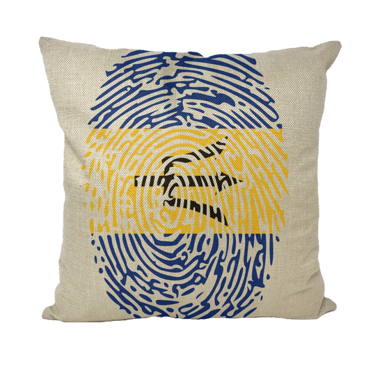 Barbados-Fingerprint Throw Pillow with Insert