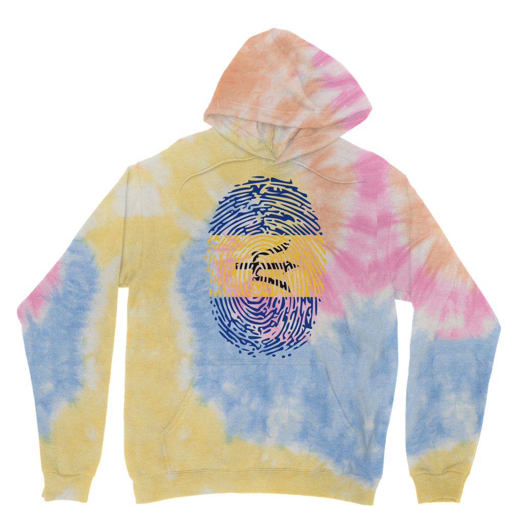 Barbados-Fingerprint Tie Dye Hoodie