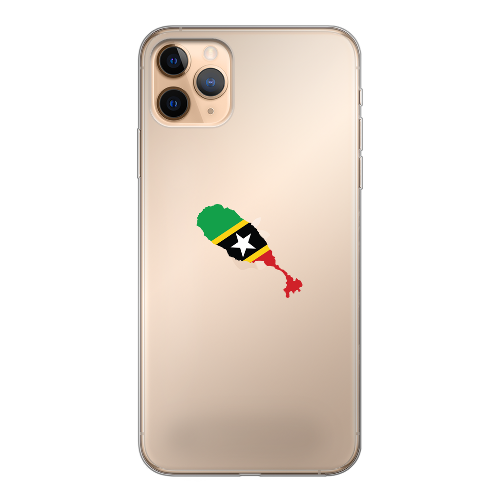 ST. KITTS & NEVIS Back Printed Transparent Soft Phone Case