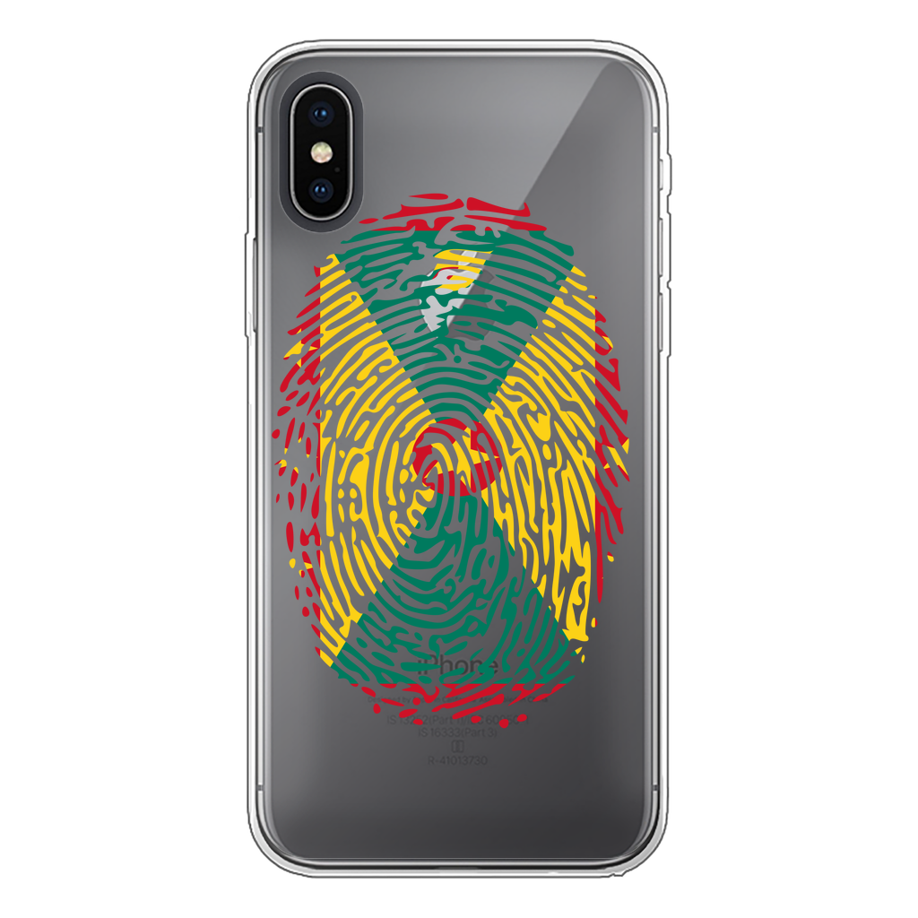 Grenada Fingerprint Back Printed Transparent Soft Phone Case