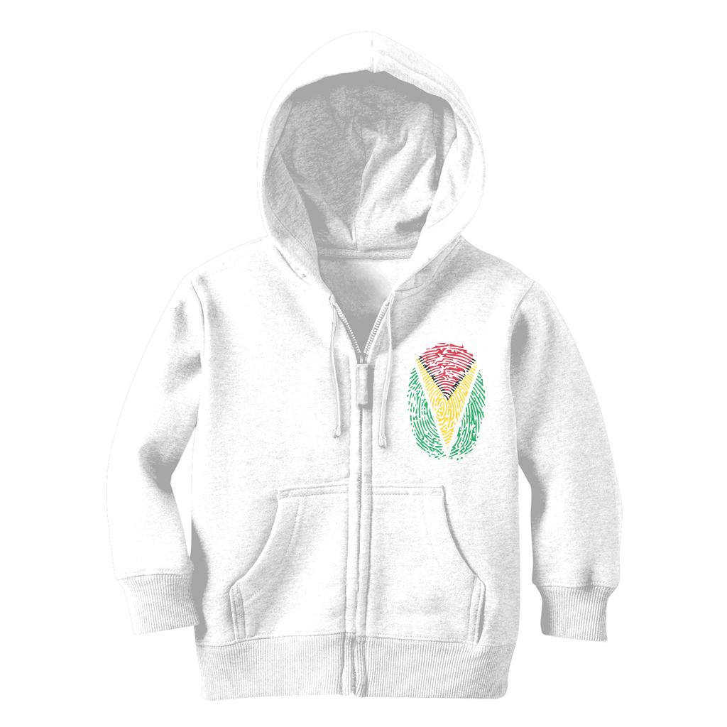 Guyana-Fingerprint Classic Kids Zip Hoodie