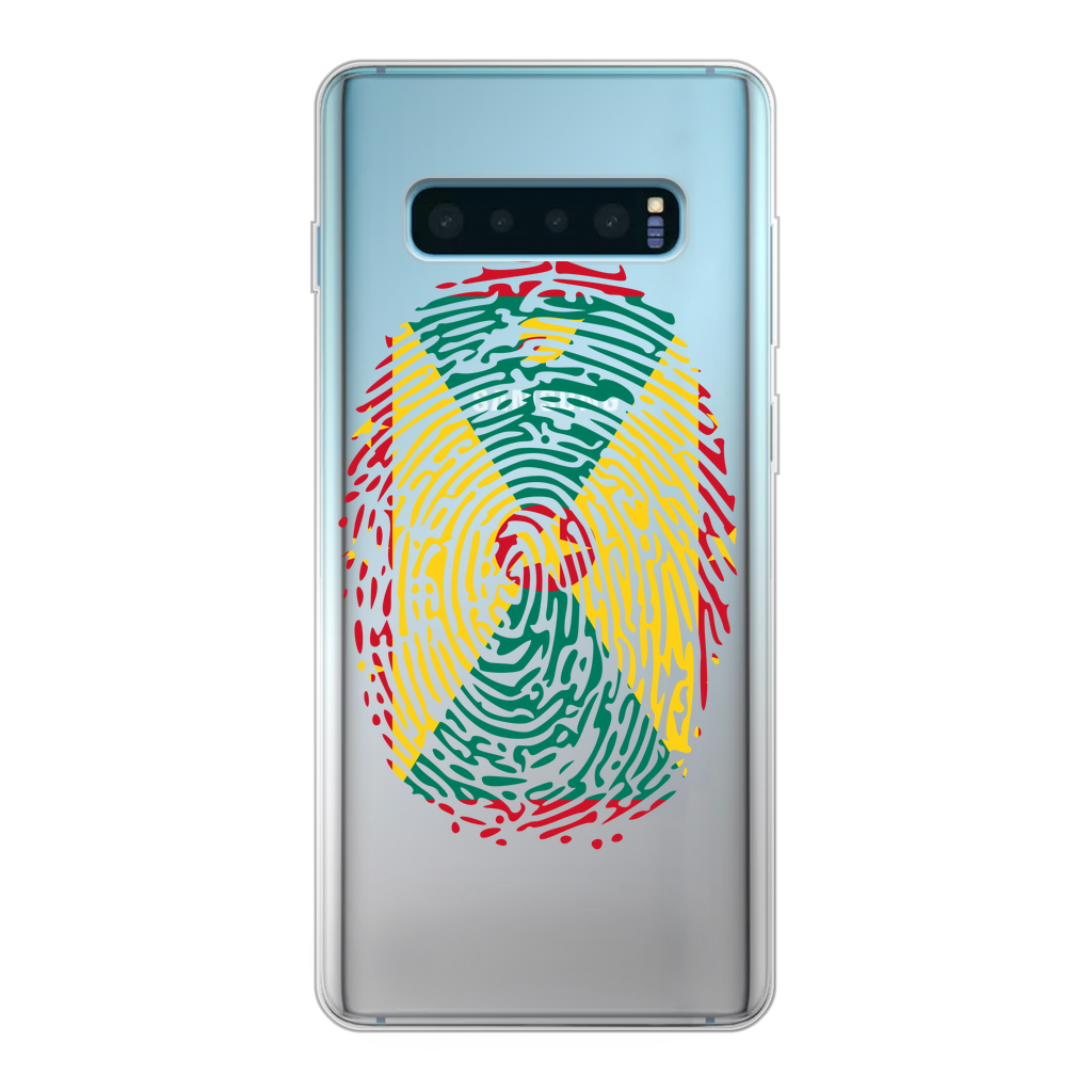 Grenada Fingerprint Back Printed Transparent Soft Phone Case