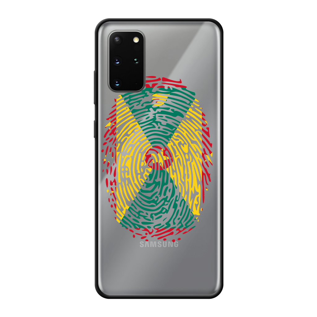 Grenada Fingerprint Back Printed Black Soft Phone Case