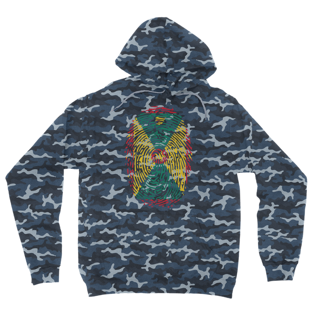 Grenada Fingerprint Camouflage Adult Hoodie