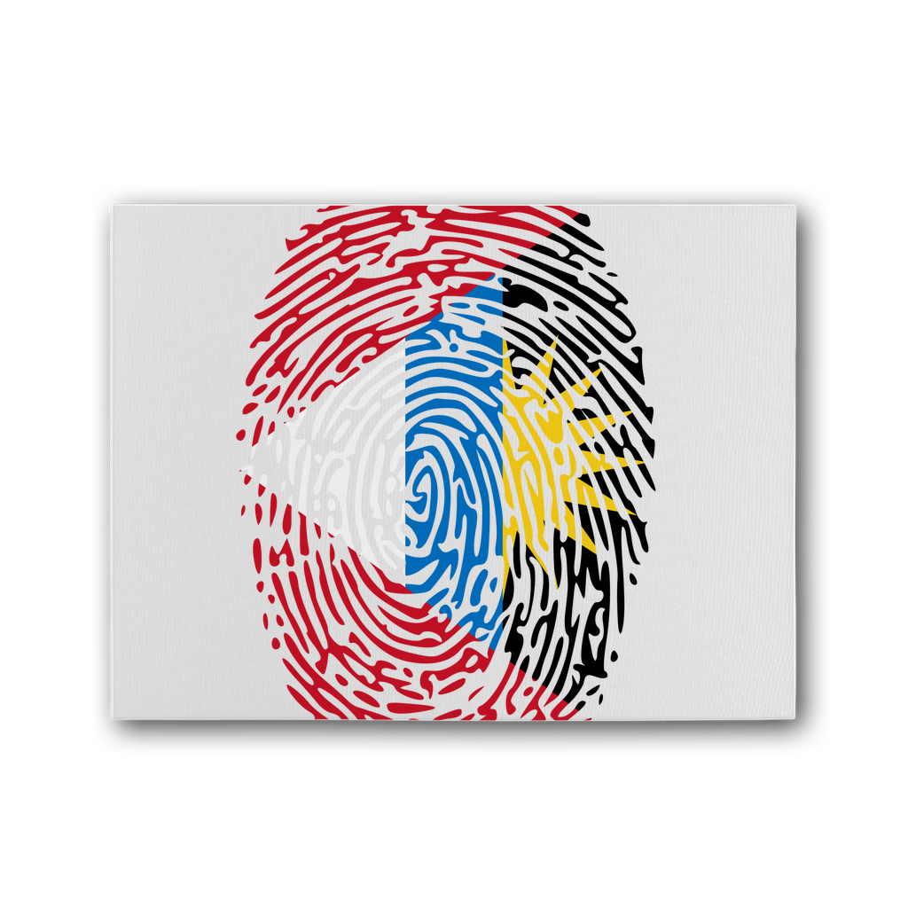 Antigua and Barbuda-Fingerprint Premium Stretched Canvas