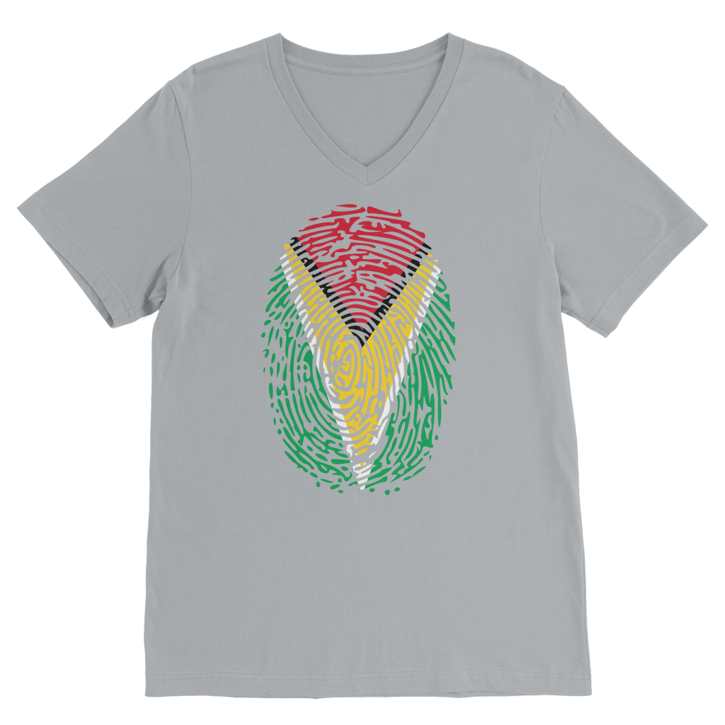 Guyana-Fingerprint Classic V-Neck T-Shirt