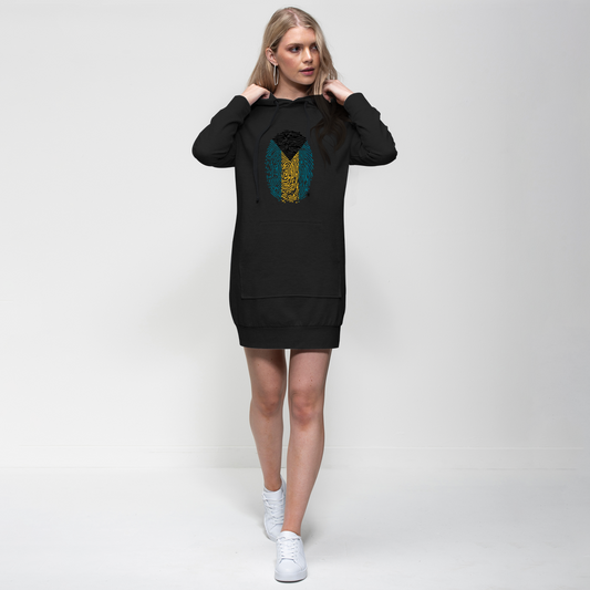 Bahamas Fingerprint Premium Adult Hoodie Dress