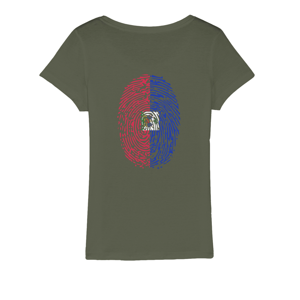 Haiti-Fingerprint Organic Jersey Womens T-Shirt