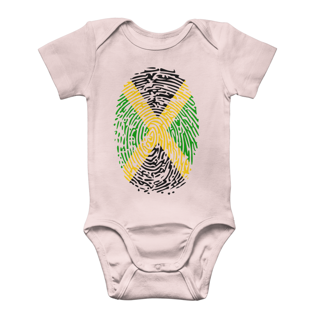 Jamaica-Fingerprint Classic Baby Onesie Bodysuit