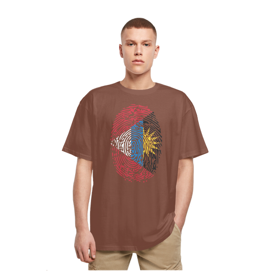 Antigua and Barbuda-Fingerprint Heavy Oversized T-Shirt