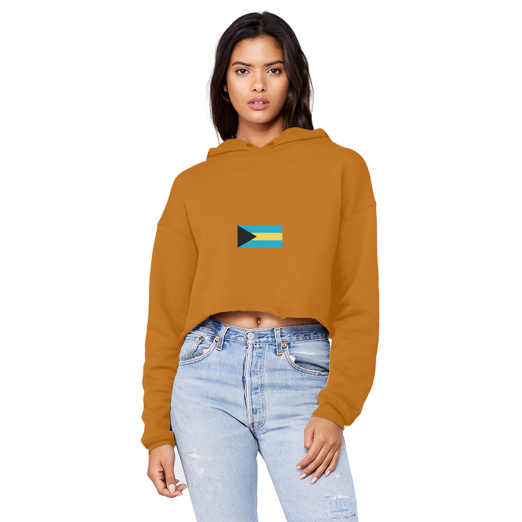 BAHAMAS Cropped Raw Edge Boyfriend Hoodie