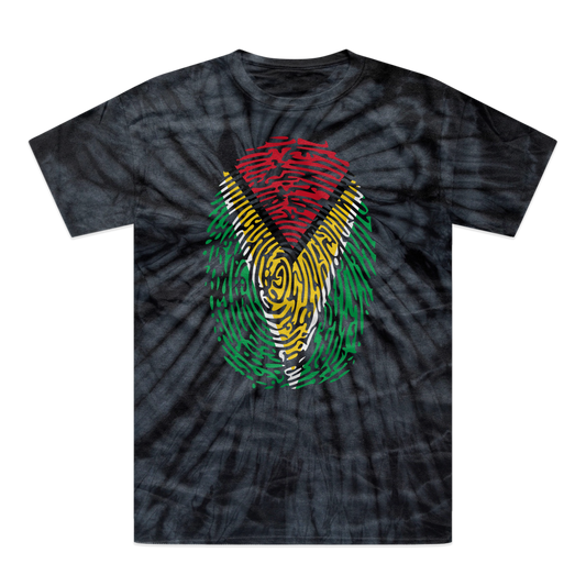 Guyana-Fingerprint Tonal Spider Tie-Dye T-Shirt