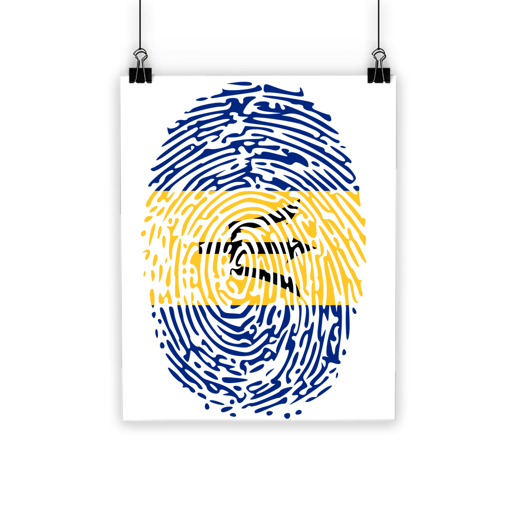 Barbados-Fingerprint Classic Poster