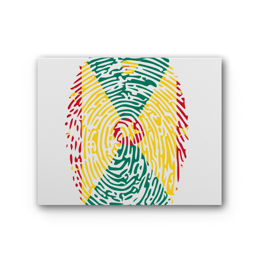 Grenada Fingerprint Premium Stretched Canvas