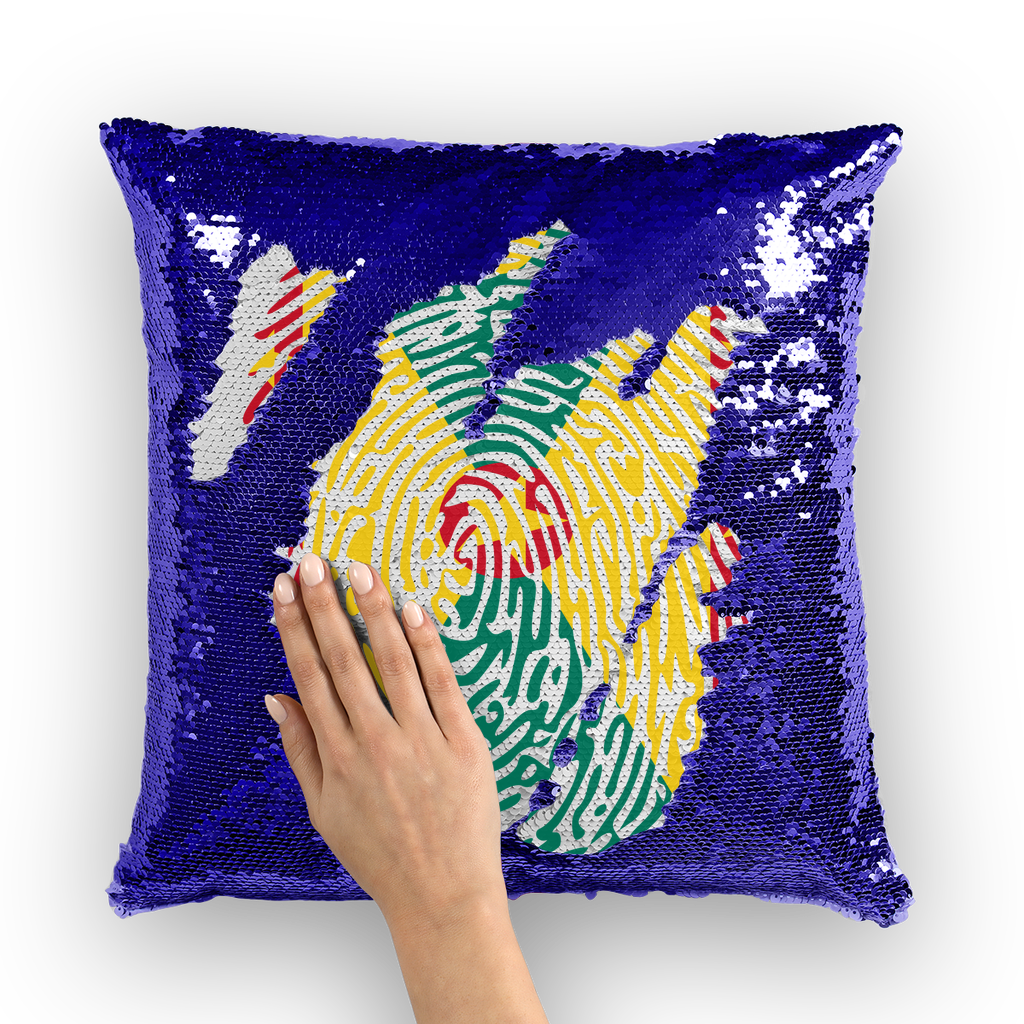 Grenada Fingerprint Sequin Cushion Cover