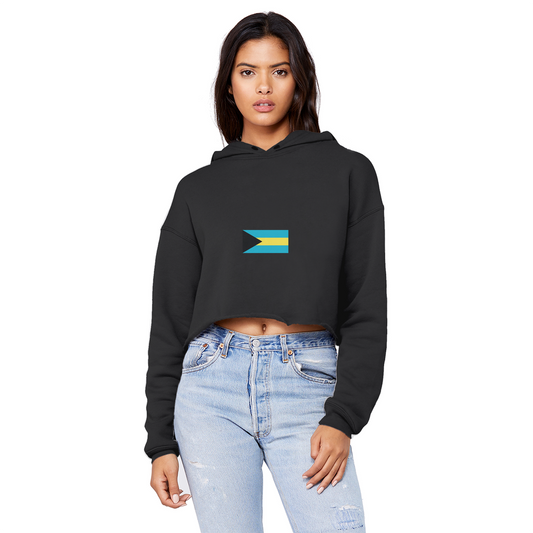 BAHAMAS Cropped Raw Edge Boyfriend Hoodie