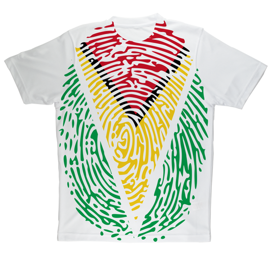 Guyana-Fingerprint Sublimation Performance Adult T-Shirt