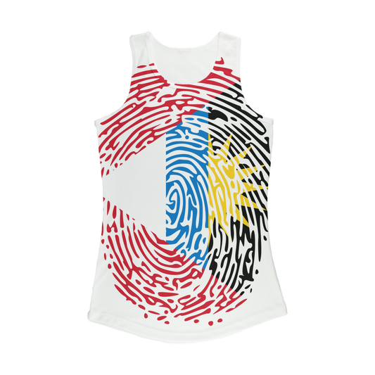 Antigua and Barbuda-Fingerprint Women Performance Tank Top