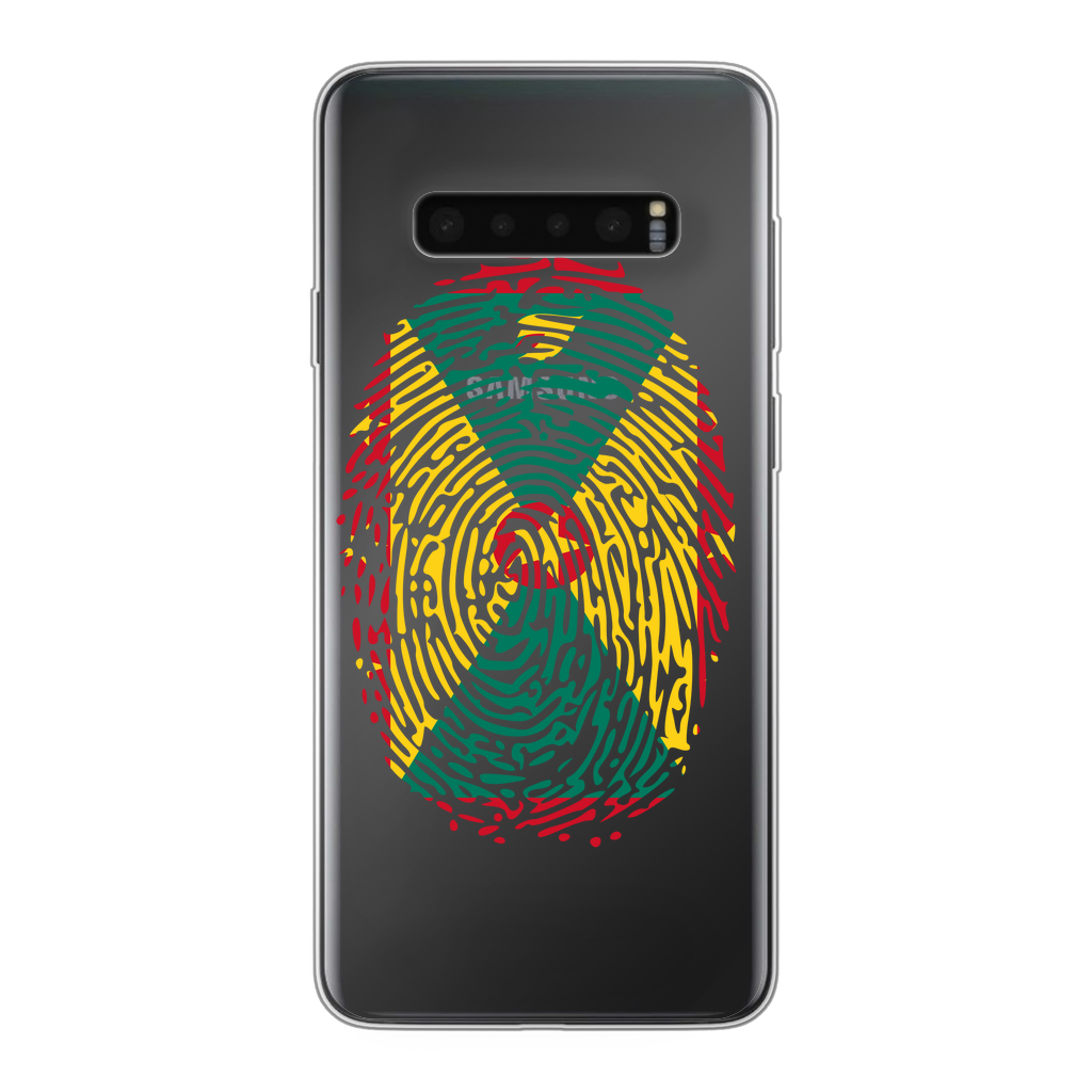 Grenada Fingerprint Back Printed Transparent Soft Phone Case